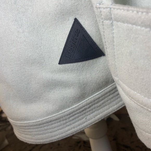 Women’s Medium Wool Peacoat Double-Breasted Cream Collegiate Light Academia Y2K - Picture 6 of 9